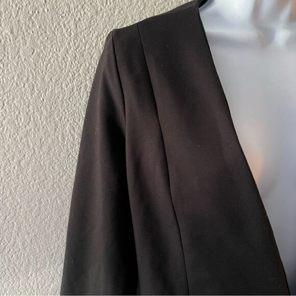 Krisa Revolve Blazer Womens Black Ponte Open & Hook Eye Closure Short Ja… - Picture 8 of 14